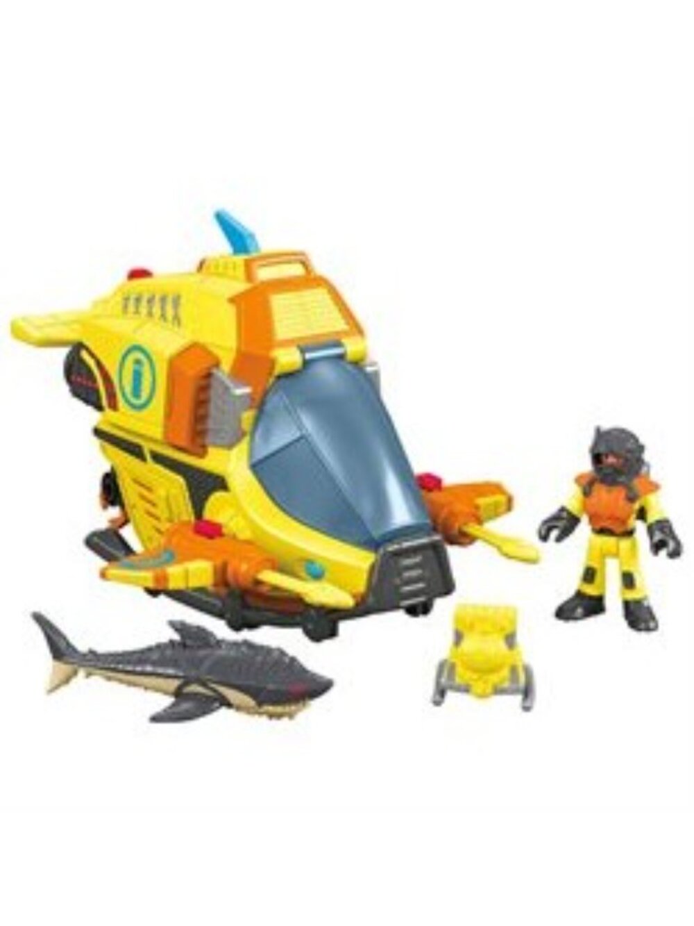 Fisher-Price Imaginext Deep Sea Sub With Diver Shark & Accessories - Picture 8 of 8